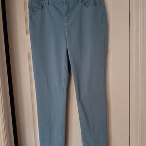 Chico's Baby Blue So Slimming Girlfriend Ankle Jeans Size 1